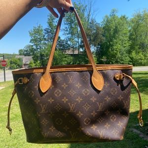 Louis Vuitton Neverfull PM purse Bag leather